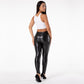 Melody Black Pleather Pants Womens Heat Fleece Lined Leggings Pu Skinny Push Up Trousers The Clothing Company Sydney