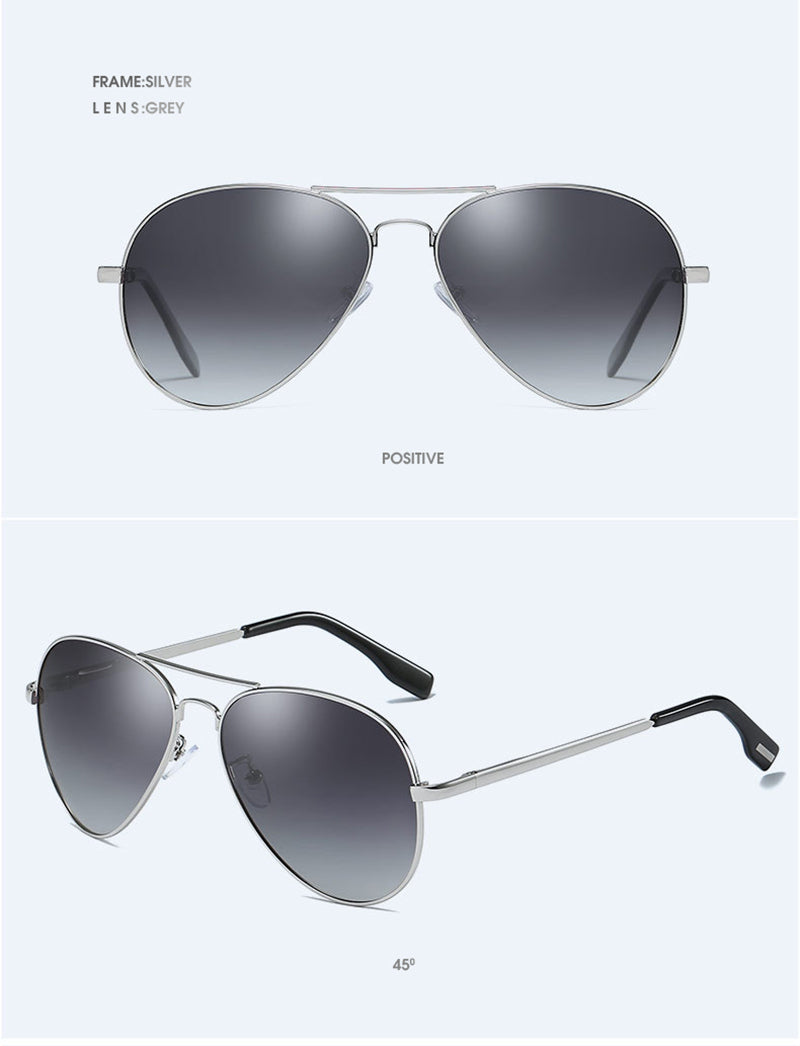 Classic Pilot Polarized Sunglasses Men Fashion Metal Sun Glasses Women Black Driving Eyeglasses Goggle UV400 The Clothing Company Sydney