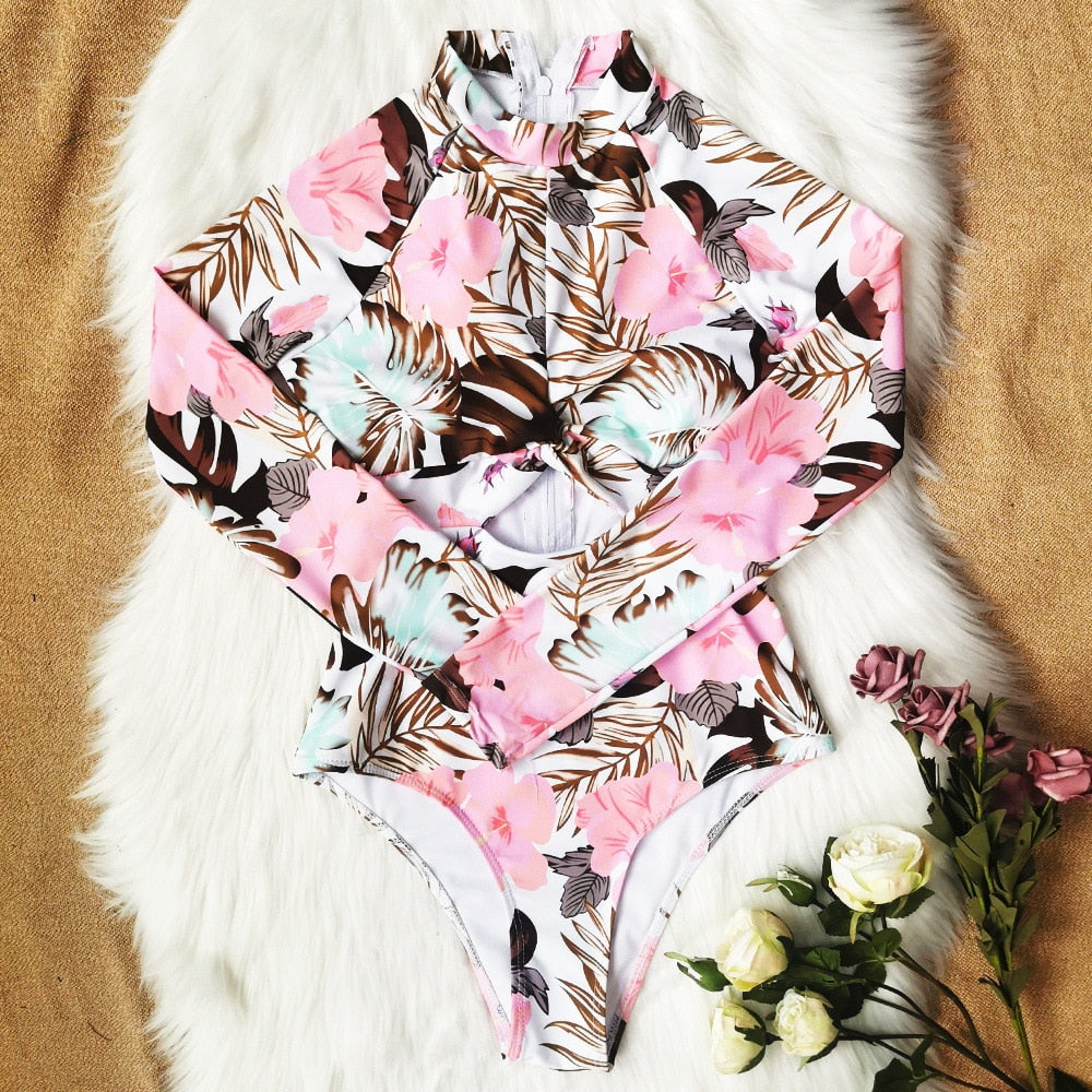 Surf Rashguard Long sleeve swimwear one piece swimsuit Rash Guard swim suit Bathing Suit beach wear Bodysuit Monokini The Clothing Company Sydney