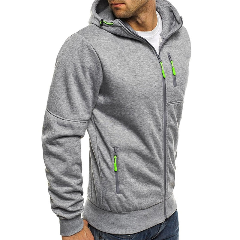 Men's Casual Hoodies Zipper Fashion Hooded Jacket Brand Solid Color Hoodie Sweatshirt The Clothing Company Sydney