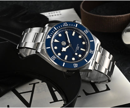 San Martin Luxury Men's Ladies Unisex 40mm Diver BB58 Vintage Automatic Business Wristwatche End Links Sapphire 20 Bar Watch The Clothing Company Sydney