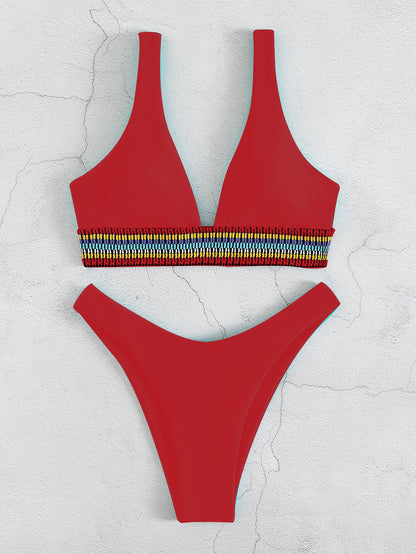 2 Piece  Swimwear Swimsuit Brazilian High Waist Bikinis Set Bathing Suit Swim for Summer Beach Wear The Clothing Company Sydney