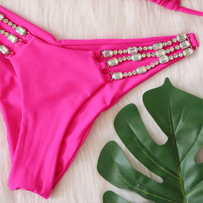 2 Piece triangle swimsuit diamond halter bathing suit swimwear Bikini Set The Clothing Company Sydney