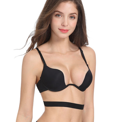 Deep V Push Up Bra Strapless Underwire Underwear Soutien Gorge Thin Half Cup Lingerie Bra The Clothing Company Sydney