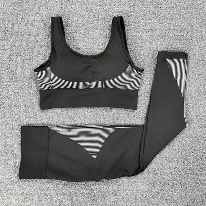 Seamless Yoga Set Women Dry Fit Two 2 Piece Tight Crop top Bra Legging Sportsuit Workout Outfit Fitness Wear Gym Set The Clothing Company Sydney