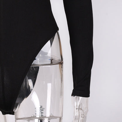 Sheath Velvet Rompers Bodysuit Long Sleeve Regular Zipper Jumpsuits Women Fashion Streetwear Outfits Overalls Bodysuit The Clothing Company Sydney