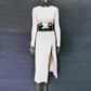 2 Piece Sweater Cropped Top Midi Skirt Matching Set Outfits Button Up Split Skirt Set The Clothing Company Sydney