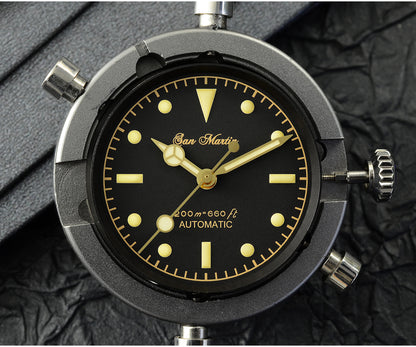 San Martin Men's 38mm Diver 6200 Retro Water Ghost Luxury Sapphire NH35 Automatic Mechanical Vintage 20Bar Luminous Watch Clothing Company Sydney
