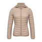 Winter Women Thin Padded Puffer Jacket Coat Short Parka Outdoor Warm Clothing Portable Ultralight  Outerwear The Clothing Company Sydney