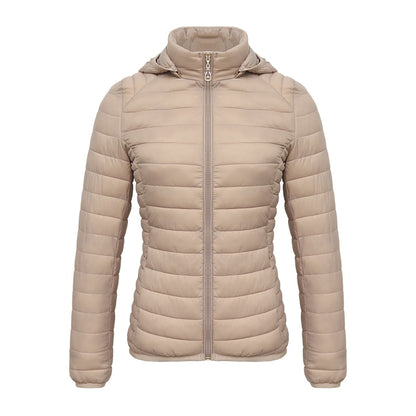 Winter Women Thin Padded Puffer Jacket Coat Short Parka Outdoor Warm Clothing Portable Ultralight  Outerwear The Clothing Company Sydney