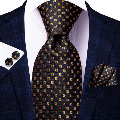 3 Piece Business Classic Blue Black Striped Solid Neck Tie Necktie Pocket Square Cufflinks Wedding Party Silk Tie Set The Clothing Company Sydney