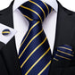 3 Piece Classic 100% Silk Men's Ties 8cm Blue Plaid Dot Striped Business Necktie Handkerchief Wedding Party Tie Set The Clothing Company Sydney