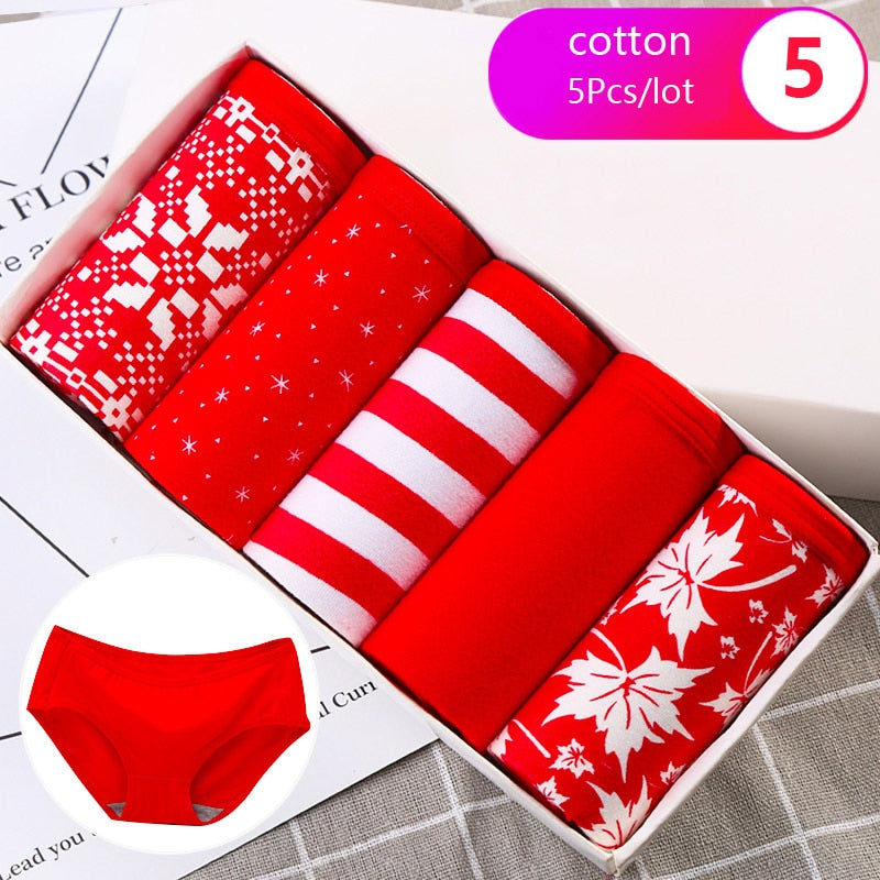 7Pcs/5Pcs Women Panties Comfort Cotton Mix Breathable Underwear Seamless Ladies Low Waist Lingeries Cute Girls Briefs The Clothing Company Sydney