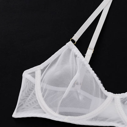4 Piece Lingerie Underwear Bra Garters Brief Sets Transparent Lace Seamless Panties Set The Clothing Company Sydney