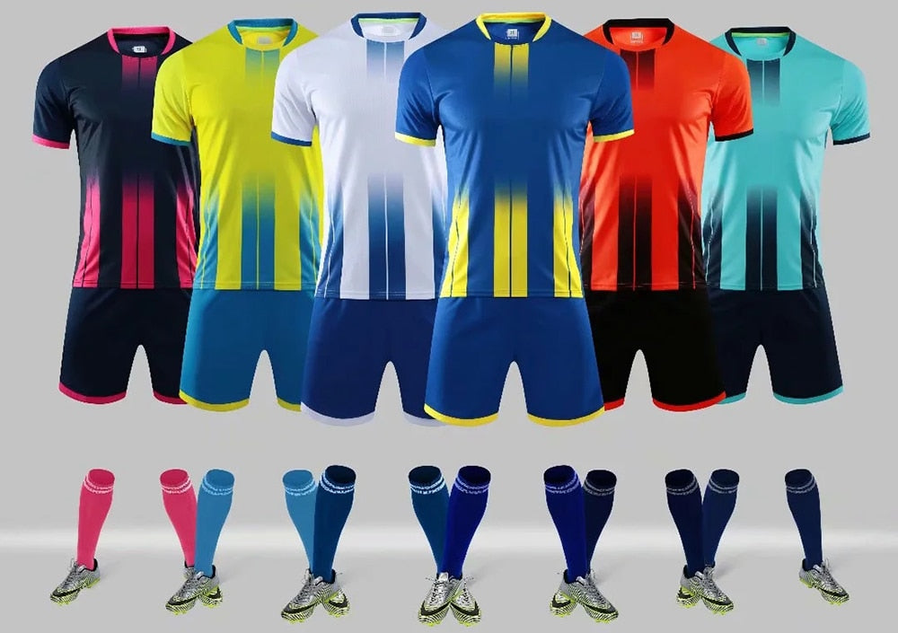 2 piece Football Men's Kids Boys Girls Women'sSoccer Jerseys Shorts Set Football Kit Training Team Uniforms Set The Clothing Company Sydney