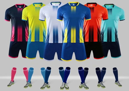 2 piece Football Men's Kids Boys Girls Women'sSoccer Jerseys Shorts Set Football Kit Training Team Uniforms Set The Clothing Company Sydney