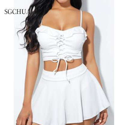 2 Piece Swimwear High Waist Swimsuit With Skrit Print Retro Vintage Bikini Set The Clothing Company Sydney