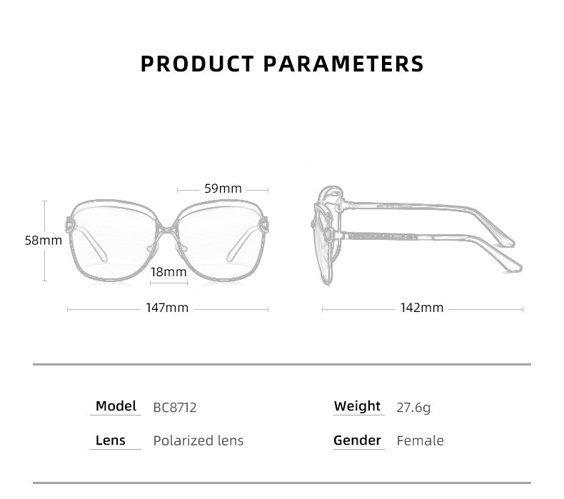 Polarized Ladies Sunglasses Gradient Lens Round Sun Glasses Square Luxury Brand Oculos Eyewear The Clothing Company Sydney