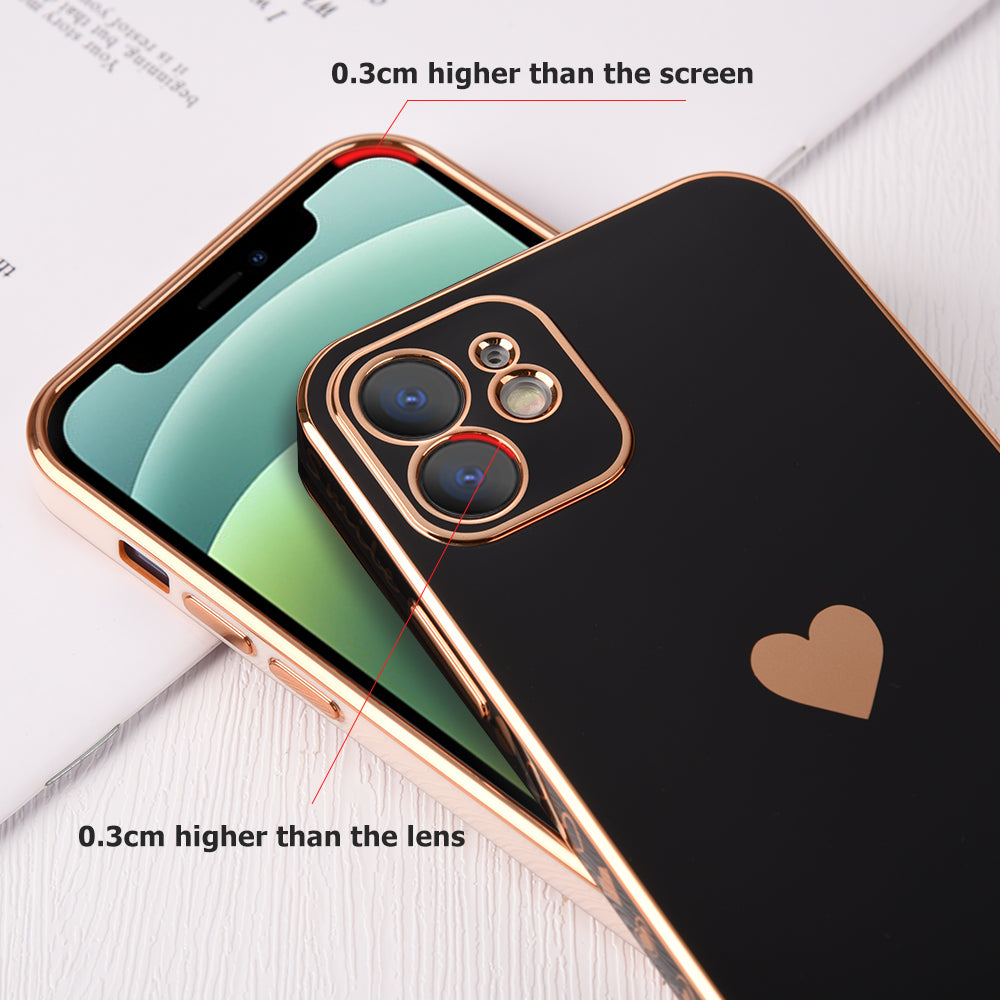 Solid Plating Lens Protection Phone Case For iPhone 12 11 Pro Max X XR XS Max 7 8 6 6s Plus SE 3 2022 13 Pro Max Soft Cover Case The Clothing Company Sydney