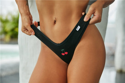 Fruit Embroidery Panties Cotton G-String Underwear Thong Lingerie Underpants T-Back Pantys Intimates Panties The Clothing Company Sydney