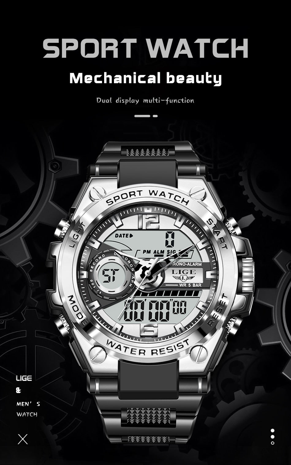 Digital Men Military Watch 50m Waterproof Wristwatch LED Quartz Clock Sport Watch Male Big Watches The Clothing Company Sydney