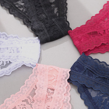 3 pack G-string Thong Panties Lace Floral Underwear Transparent Underpants Lingerie Briefs The Clothing Company Sydney