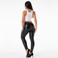 Melody Black Pleather Pants Womens Heat Fleece Lined Leggings Pu Skinny Push Up Trousers The Clothing Company Sydney