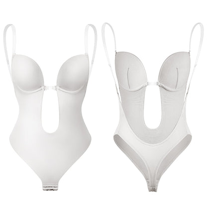 Shapewear Bodysuit Women Deep V-Neck Body Shaper Padded Bra Backless U Plunge Thong Shaper Waist Trainer Push Up Party Underwear The Clothing Company Sydney