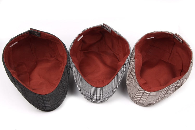 Brand Fashion Summer Sun Hats for Men Women Casual Cotton Beret Caps Adjustable Plaid Flat Newsboy Ivy Cap The Clothing Company Sydney