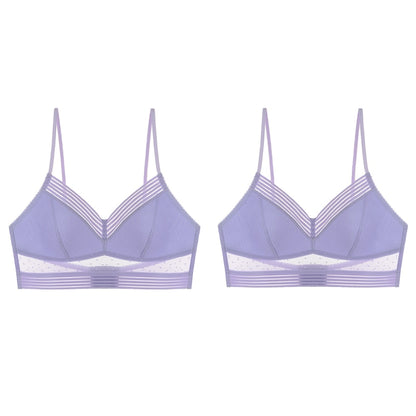 Backless Open Back Bra 1/2PCS Underwear Corset Gather Push Up Lingerie Bralette Tops Purple Invisible Bra The Clothing Company Sydney