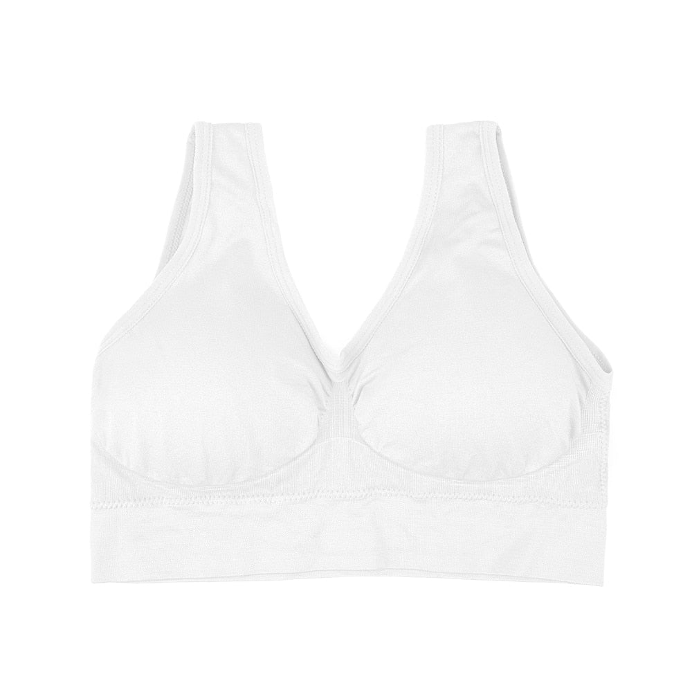 Women's Unwired Bras Wireless S-6XL Plus Size Backless Push Up Seamless Mesh Top Bra Non Bones Frame Sports Bras The Clothing Company Sydney