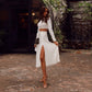 2 Piece Sweater Cropped Top Midi Skirt Matching Set Outfits Button Up Split Skirt Set The Clothing Company Sydney