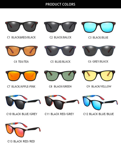 Polarized Sunglasses Men Women Classic Square Plastic Driving Sun Glasses Fashion Black Shades UV400 The Clothing Company Sydney