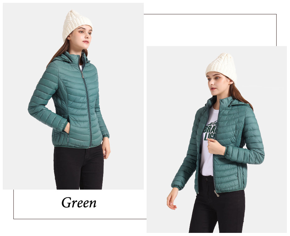 Ladies Padded Puffer Jacket Coat Ultralight Outdoor Clothes Outwear Slim Short Parka Portable Store In Bag The Clothing Company Sydney