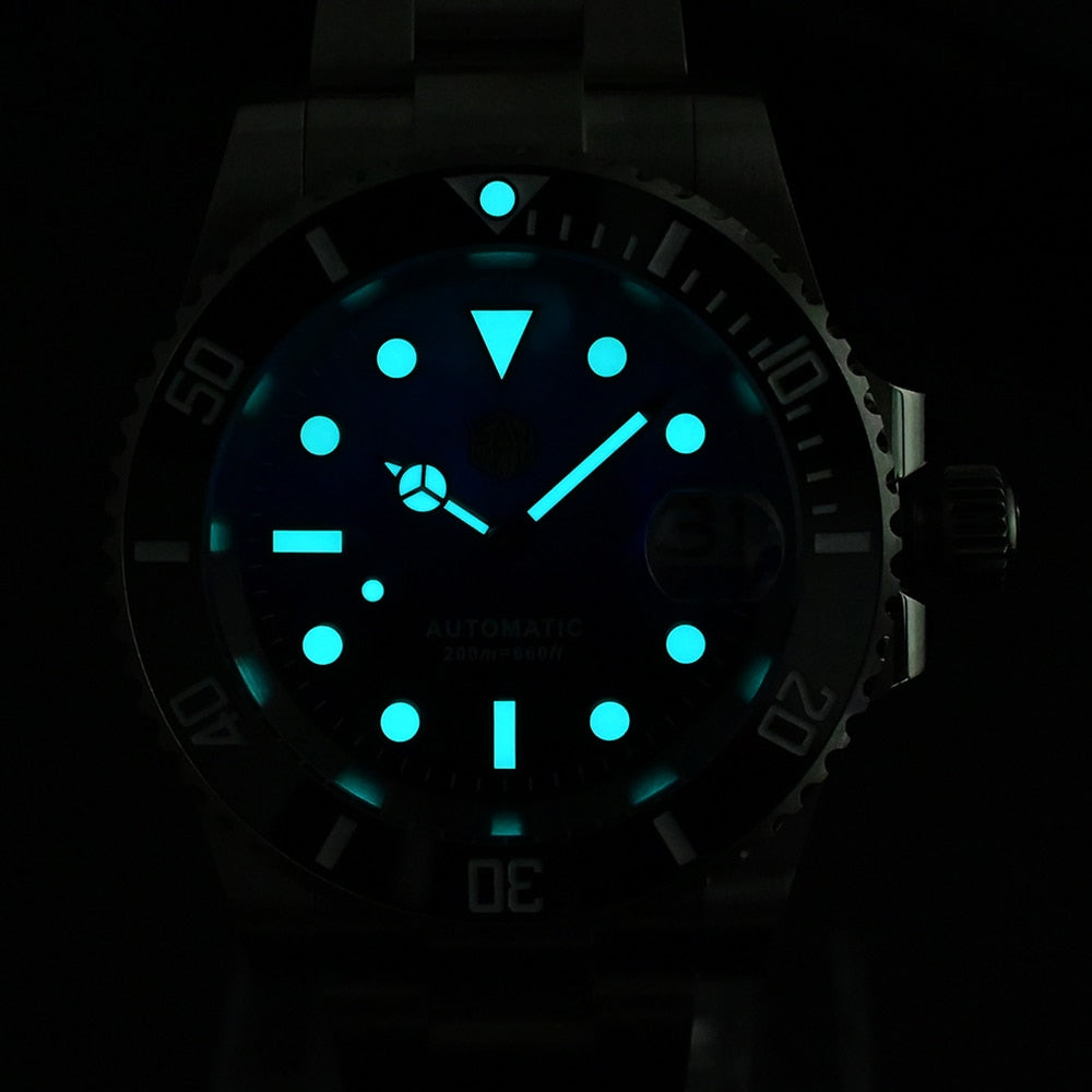 San Martin 40.5mm Water Ghost V3 Sub Diver Luxury Men's NH35 Automatic Mechanical Business Wristwatches Sapphire 20Bar Watch The Clothing Company Sydney