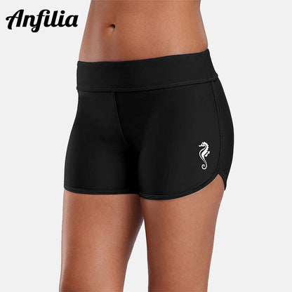 Women's Solid Swim Shorts Stretch Board Shorts BoylegSwimsuit Bottoms The Clothing Company Sydney