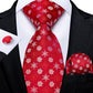 Designer Wedding Men's Tie Red  Solid Striped Paisley Neckties For Men Business Hanky Cufflinks Tie Set The Clothing Company Sydney