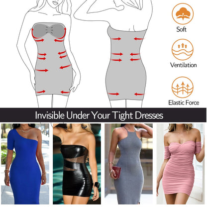 Women Shapewear Strapless Full Slips for Under Dress Tummy Control Slips Skirts Full Body Shaper Seamless Underwear Shaper The Clothing Company Sydney