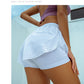 2-in-1 Women's Running Shorts with Waist Rope Quick Dry Loose Marathon Sports Fitness Gym Shorts with Long Linner The Clothing Company Sydney