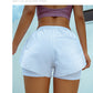 2-in-1 Women's Running Shorts with Waist Rope Quick Dry Loose Marathon Sports Fitness Gym Shorts with Long Linner The Clothing Company Sydney
