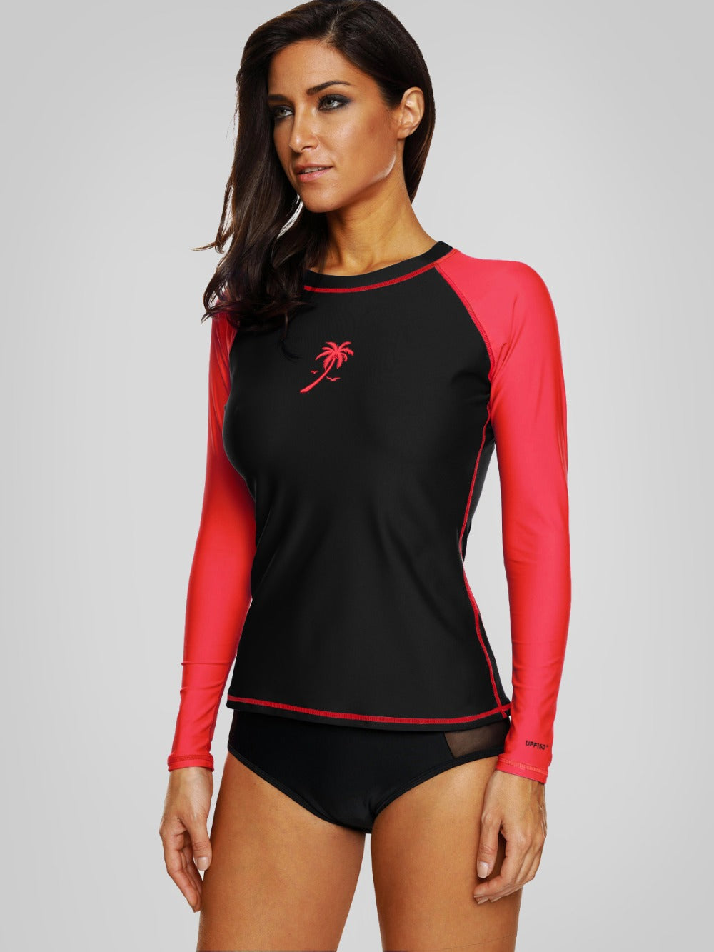 Women's Rashguard Swimwear Long Sleeve Rash Guard Surfing Top Colorblock Swimsuit Shirts UPF50+ Beach Wear The Clothing Company Sydney