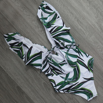 One Piece Swimsuit Push Up Swimwear Ruffle Monokini Adjustable Shoulder Swimsuit Bodysuit Bathing Suit Swim Wear The Clothing Company Sydney