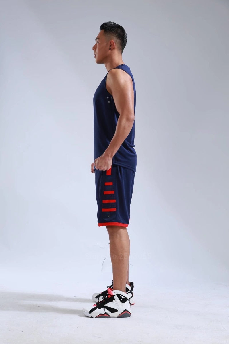 Men's Women's Basketball Jerseys Uniforms Set blank breathable dry quick basketball shirts+shorts suits Set The Clothing Company Sydney