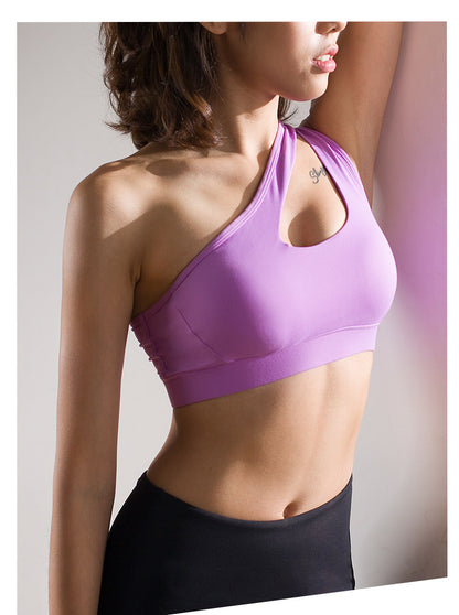 High Impact oblique shoulder strap Sports Bra Women running fitness Bra Top The Clothing Company Sydney