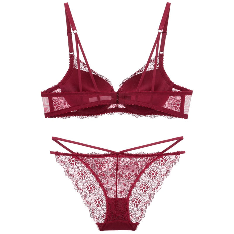 Summer Female Deep V Bra Sexy Lace Push Up  Bra Sets Suit The Clothing Company Sydney