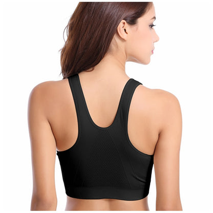 Women's Zipper Push Up Sports Bras,Plus Size Padded Wirefree Breathable Sports Tops,Fitness Gym Yoga Sports Bra Top The Clothing Company Sydney