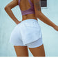 2-in-1 Women's Running Shorts with Waist Rope Quick Dry Loose Marathon Sports Fitness Gym Shorts with Long Linner The Clothing Company Sydney