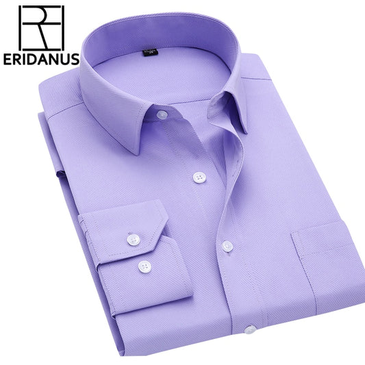 Long Sleeve Slim Men Dress Shirt Autumn New Fashion Designer Solid Male Clothing Fit Business Shirts The Clothing Company Sydney