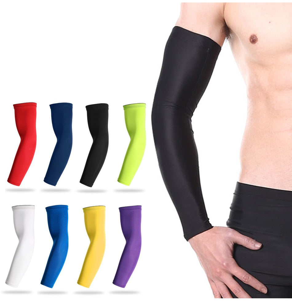 Sports Arm Compression Sleeve Basketball Cycling Golf Arm Warmer Summer Running UV Protection Volleyball Sunscreen Bands The Clothing Company Sydney