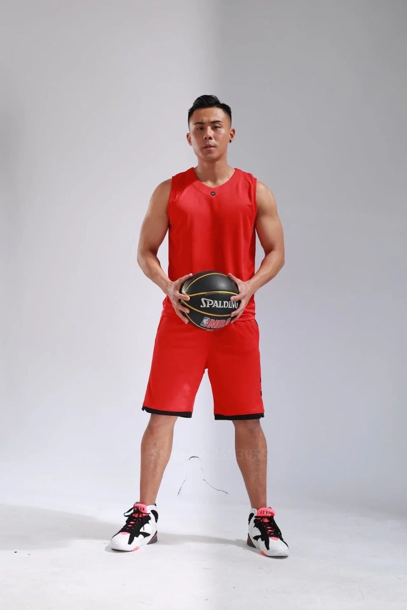 Men's Women's Basketball Jerseys Uniforms Set blank breathable dry quick basketball shirts+shorts suits Set The Clothing Company Sydney